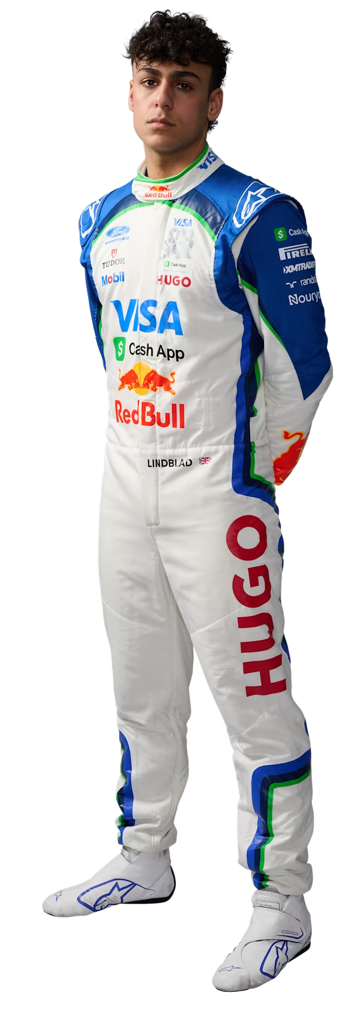 Arvid Lindblad in 2026 racing suit