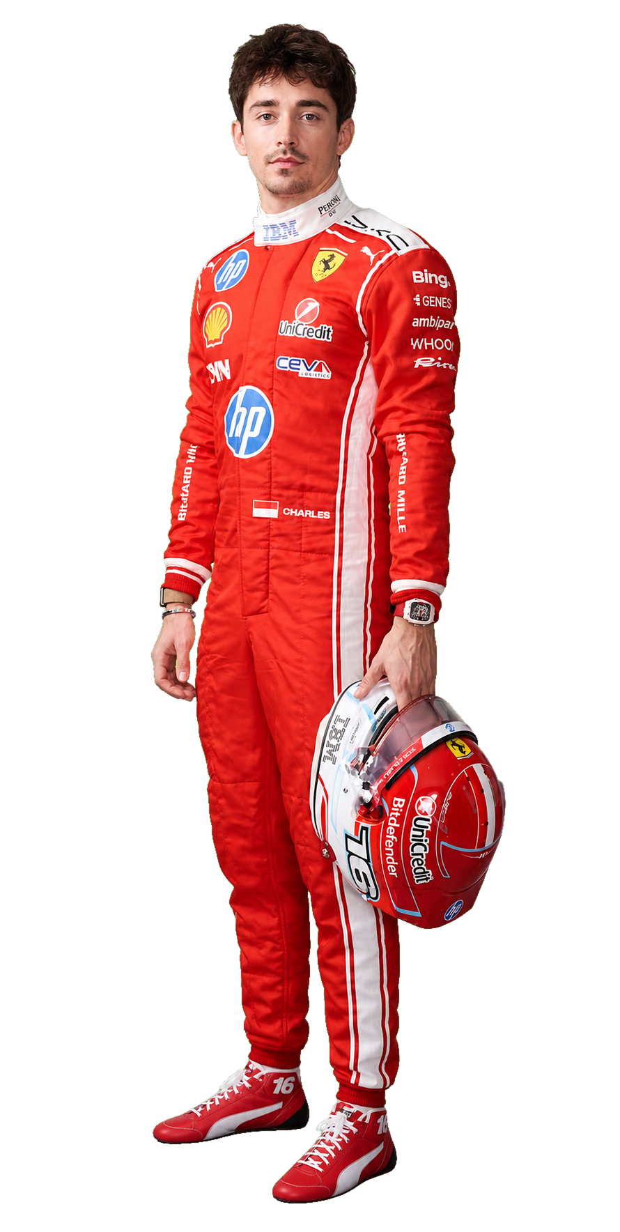 Charles Leclerc in 2026 racing suit