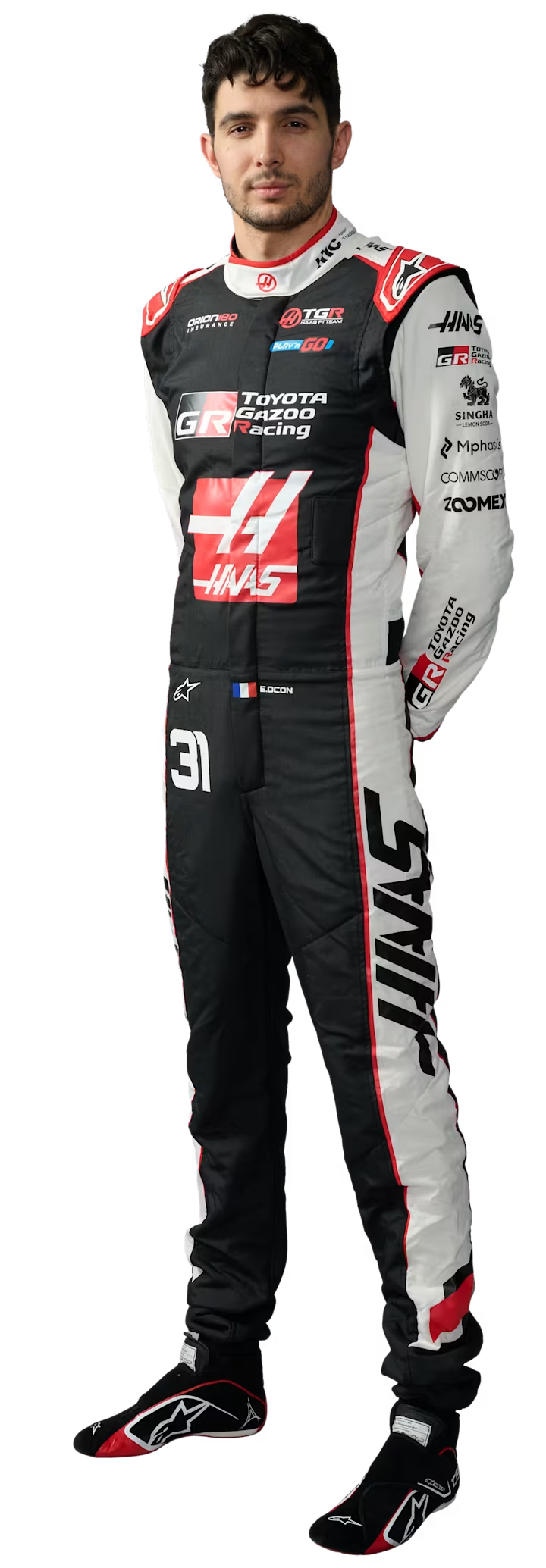 Esteban Ocon in 2026 racing suit
