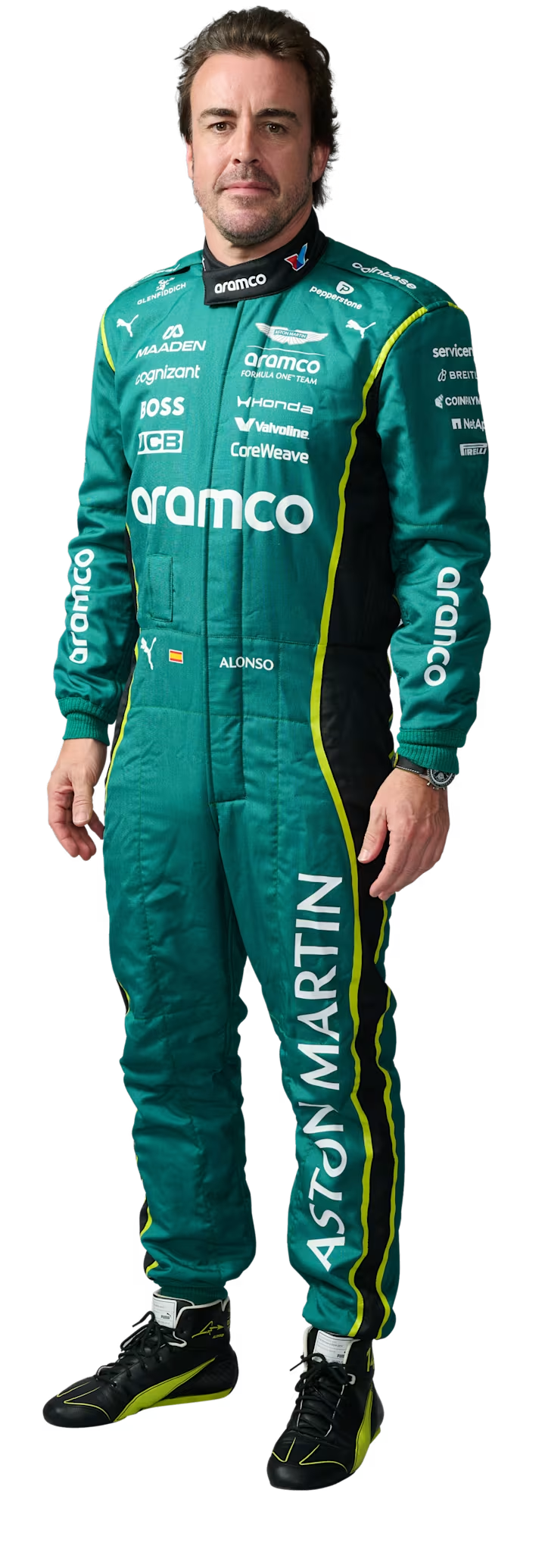 Fernando Alonso in 2026 racing suit