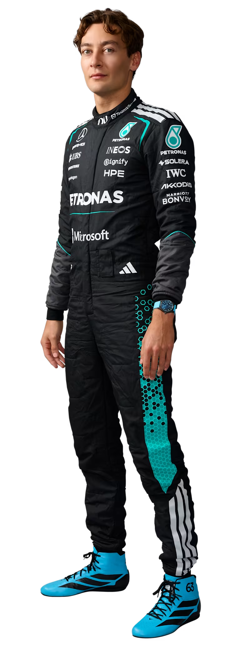 George Russell in 2026 race suit
