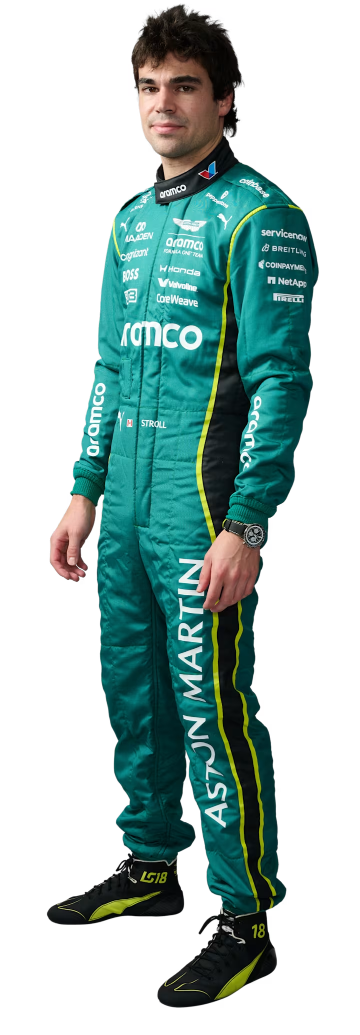 Lance Stroll in 2026 racing suit