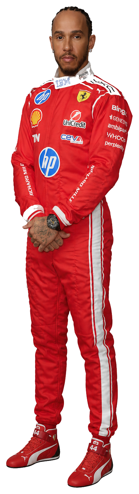 Lewis Hamilton in 2026 race suit