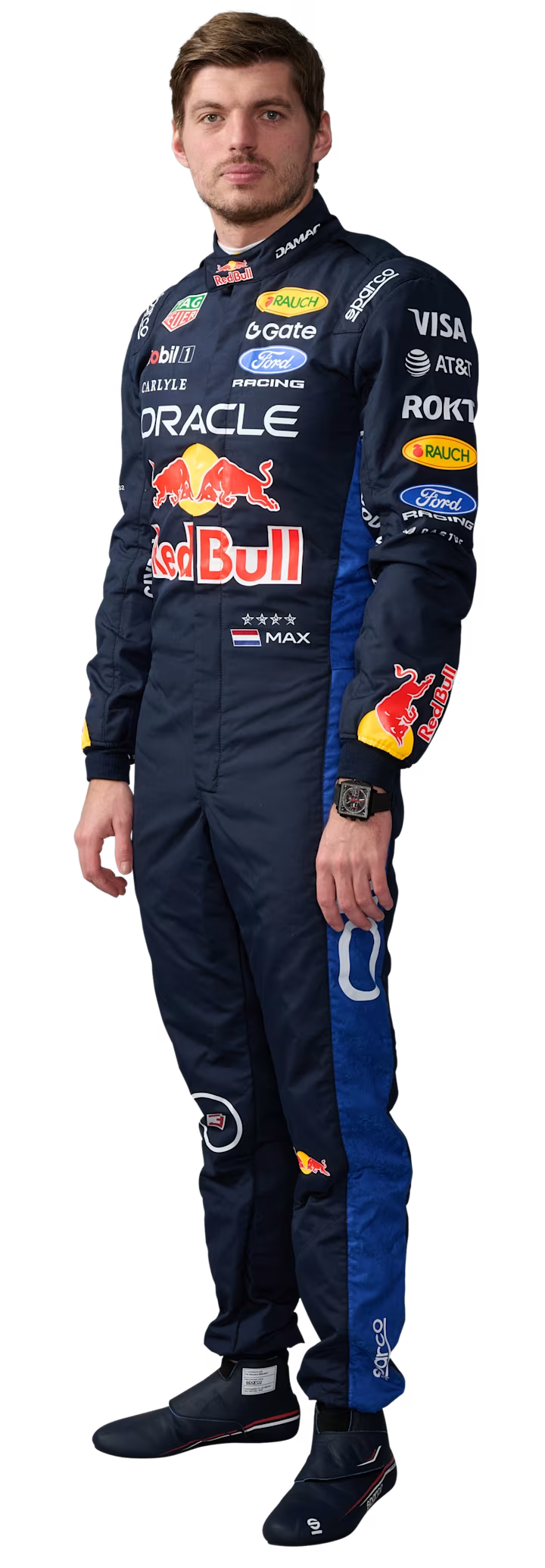 Max Verstappen in 2026 racing suit