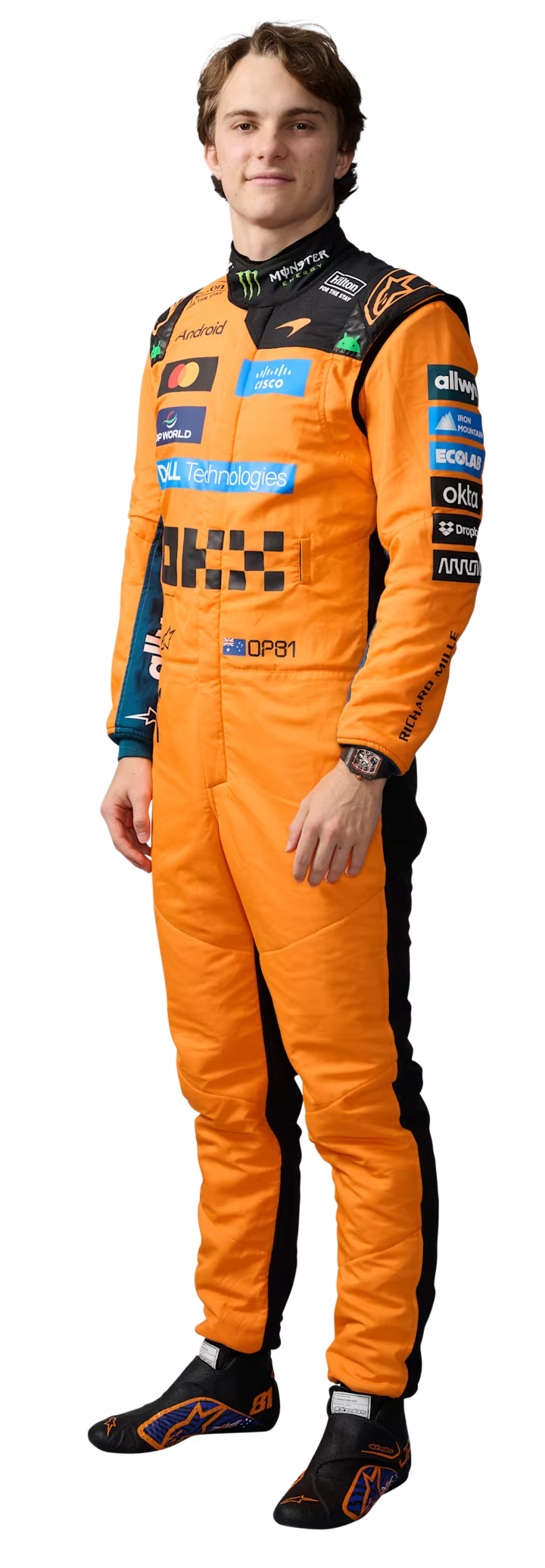 Oscar Piastri in 2026 racing suit