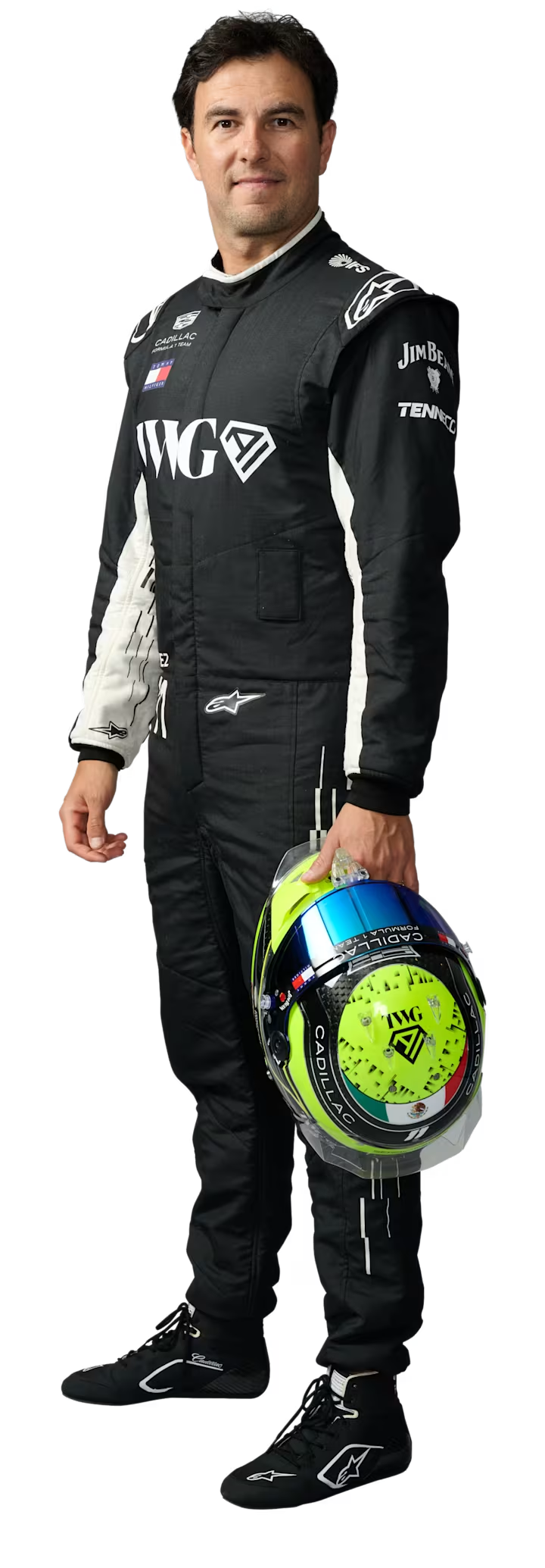 Sergio Pérez in 2026 racing suit